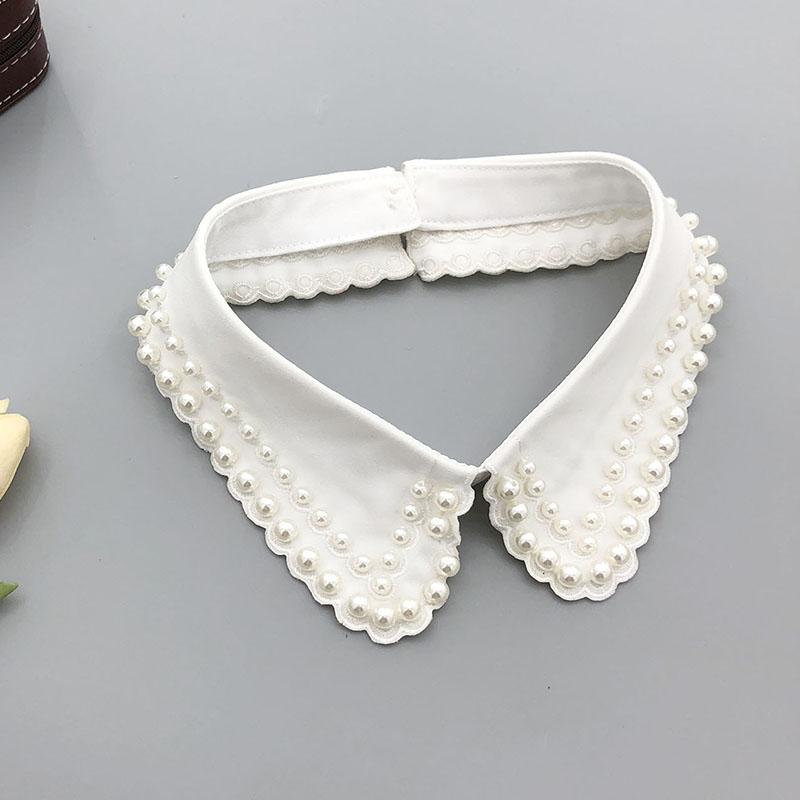 Beading Fake Collar Women Elegant Diamond Detachable Collars for Woman False Shawl Shoulder Wrap Lapel False Collars Woman Tie