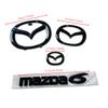 for Mazda 6 Mazda6 Plastic Car Front Trunk Emblem Steering Wheel Badge 3D Body Replaced Sticker Rear Tail Refitting Decoration h6