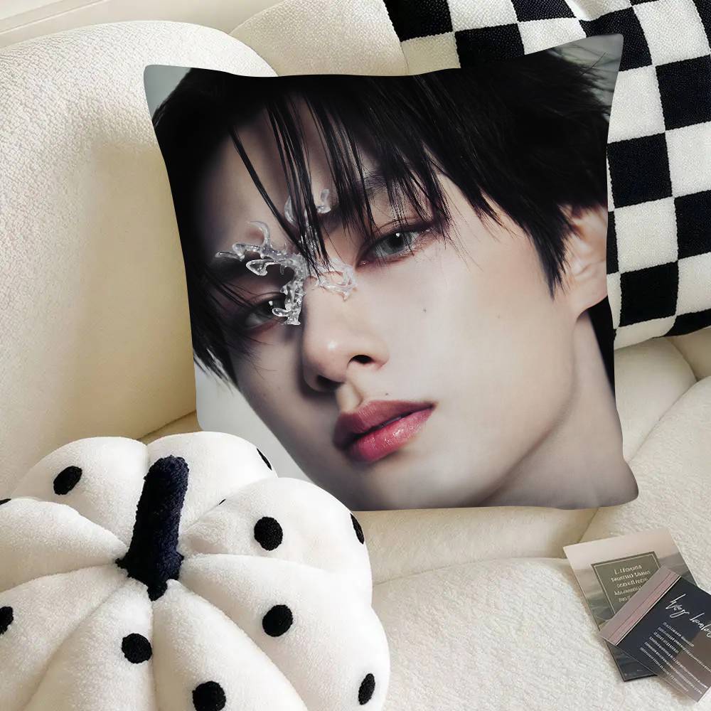 Чехол для подушки Kpop Junhui Wen Квадратная подушка Спальня Диван Подушка для отдыха и комфорта Автомобиль Домашний декор