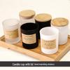 Матовая стеклянная чашка с бамбуковой крышкой, контейнер для ароматерапевтической свечи своими руками