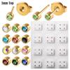12Pairs Surgical Steel Gold&Silver Color Ear Studs Cartilage Helix Lobe Conch Piercing Earrings Fashion Piercing Body Jewelry