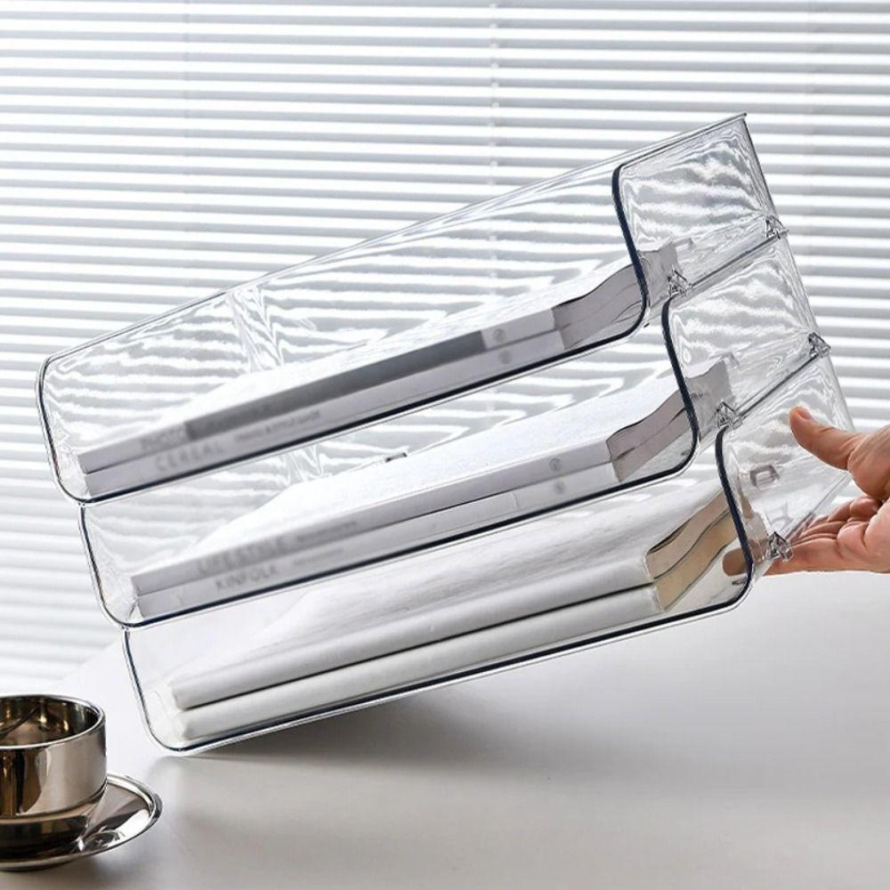 Large Capacity Desktop File Tray Stackable Paper Holder Shelf  Home Office