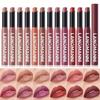 12 Colors Matte Lipstick Pen Waterproof Nude Lip Gloss Makeup Long Lasting Non-stick Cup Sexy Women Velvet Red Lip Tint Cosmetic