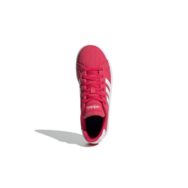 Adidas Neo GRAND COURT K Canvas Abrasion Resistant Low top Skateboard Shoes Pink Kids' FW3177
