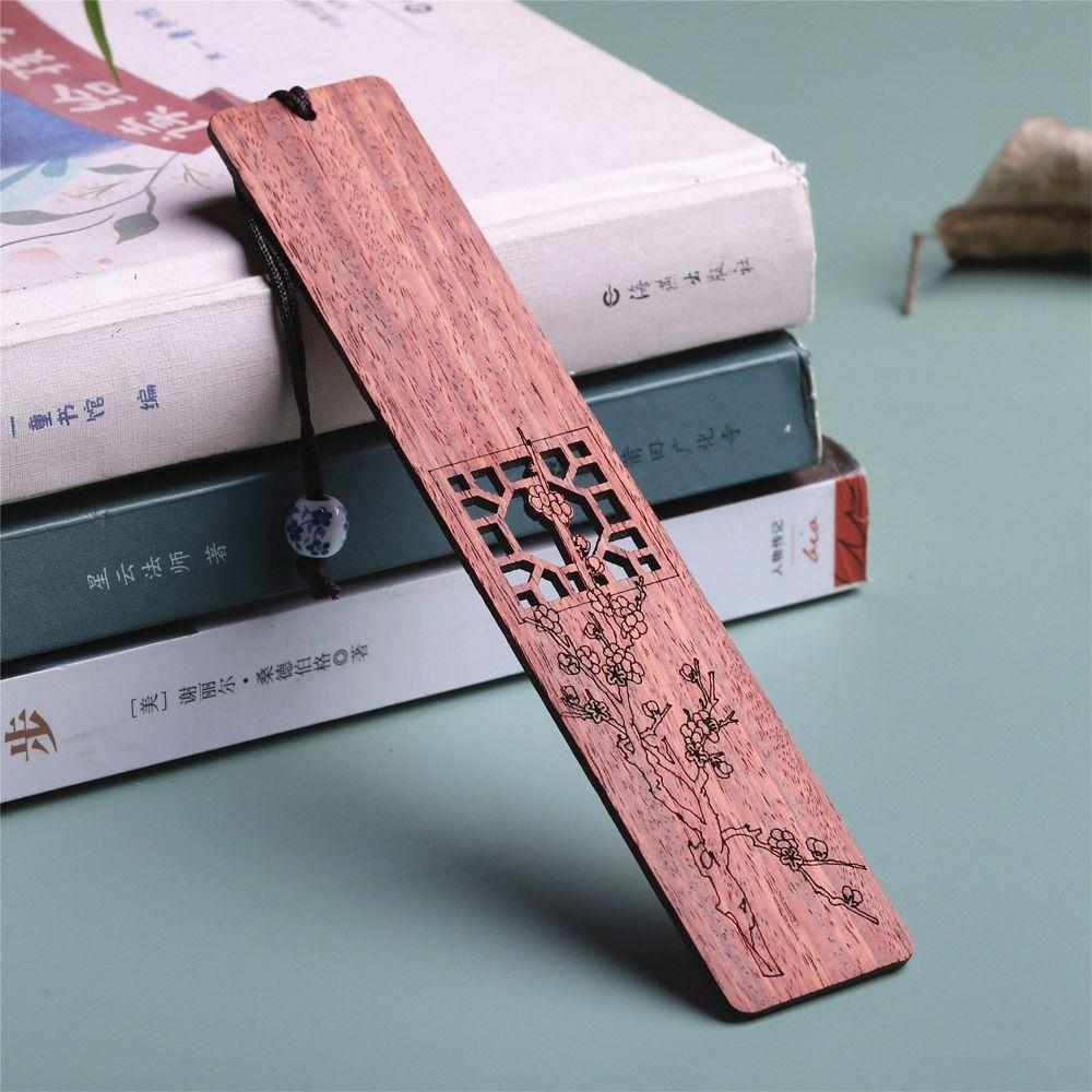Stationery Vintage Bookmark Wooden Book Page Marker Durable Book Clip