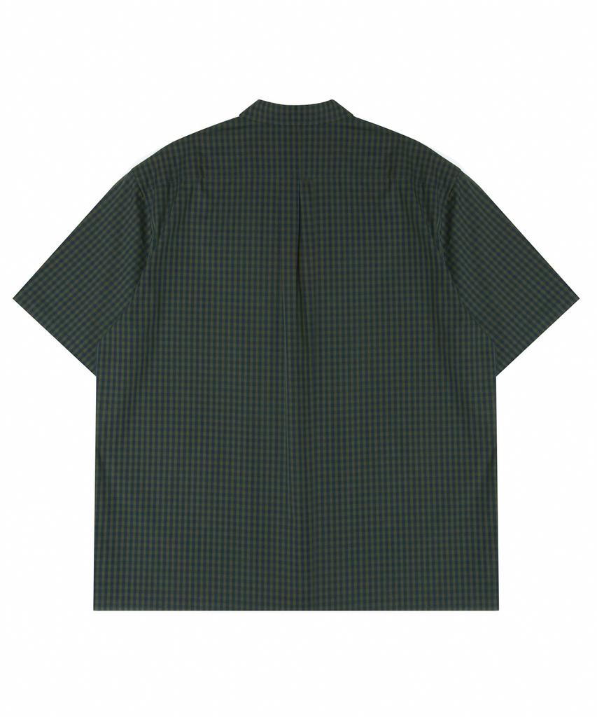 Рубашка NODU Check Boxy Half Street [Зеленая]