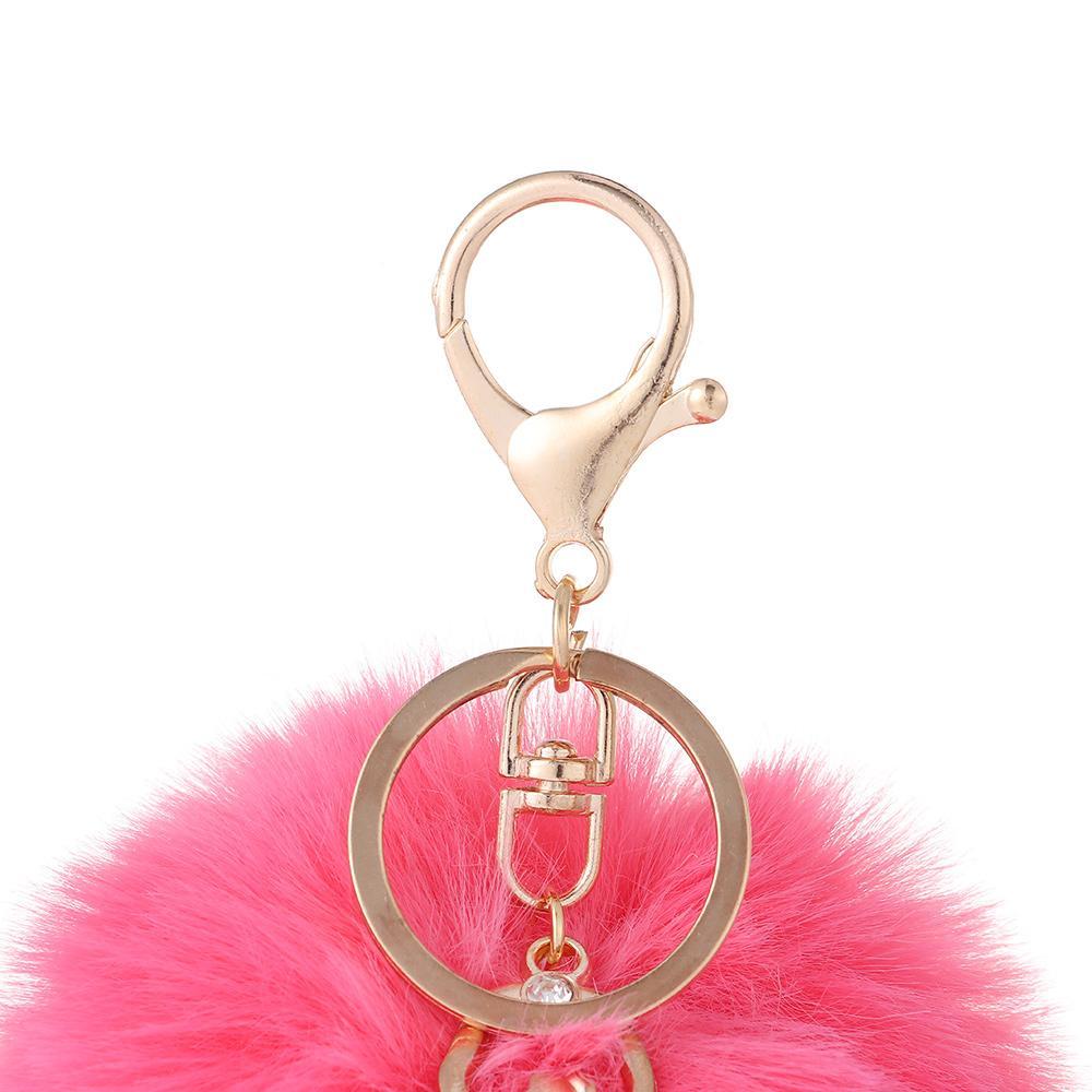 Rabbit Fur Handbag Accessories Angel Keychain Car Pendant Ballet Dancing Girl Keyring Key Buckle