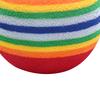 10Pcs Rainbow Stripe Foam Sponge Golf Balls Swing Practice Training Aids