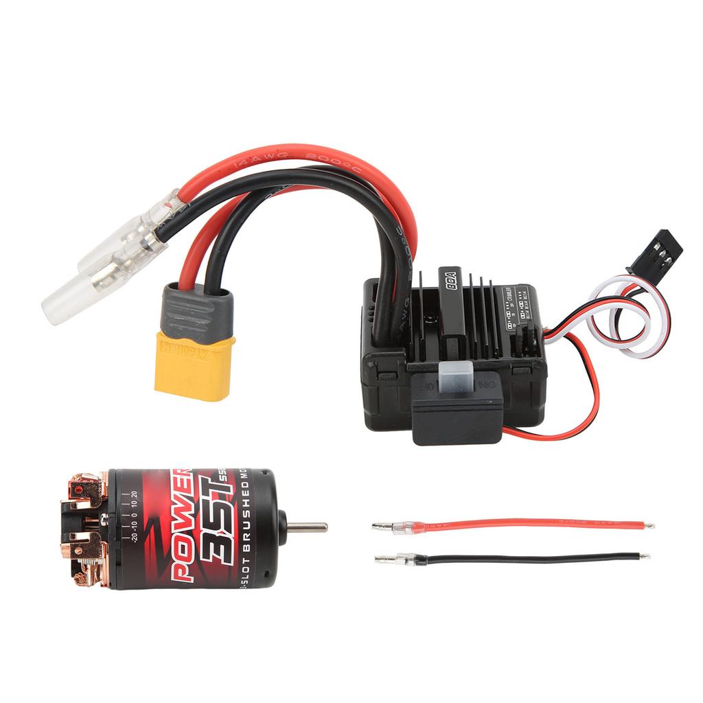 RC 3 Slot 550 Brushed Motor 35T with 80A ESC Combo Set for 110 112 RC Car Upgrade Parts