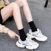 Women's Colorful Mid-Calf Cotton Socks - Korean-Style, Sweat-Absorbent, Odor-Resistant, Thin Slouch Socks for Spring and Autumn
