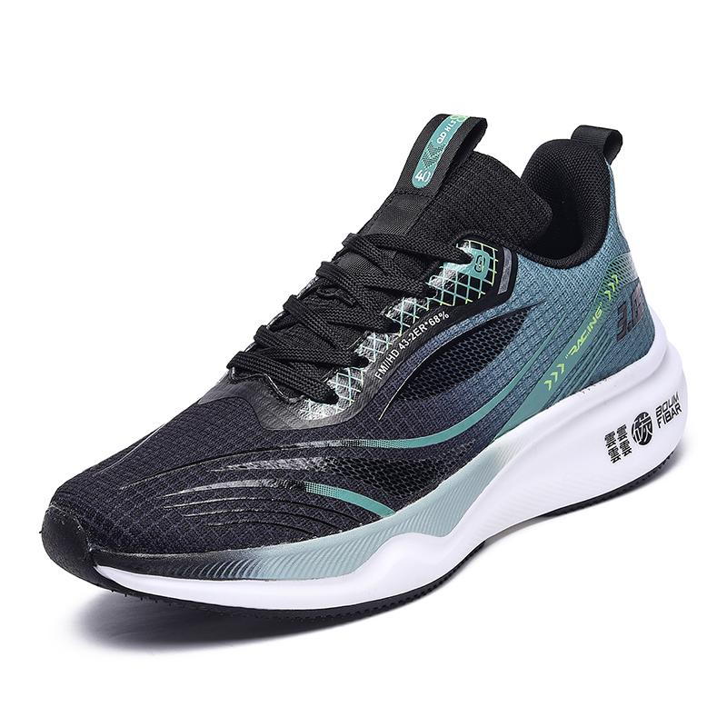 Lightweight Men Low Cut Athletic Shoes Breathable Microfiber Genuine Leather Pu Inner Lace Up Round Toe Daily Walking Athletic Shoes