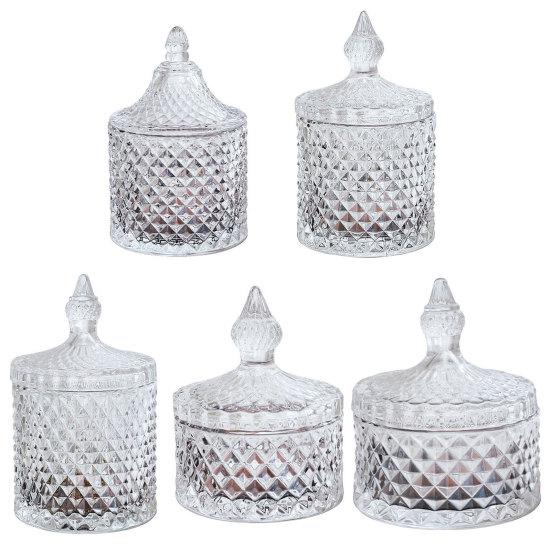 Банка для хранения с крышкой в европейском стиле, рельефный процесс, многофункциональная декоративная настольная банка для хранения, прозрачная стеклянная банка для ювелирных изделий, конфет, бытовые принадлежности