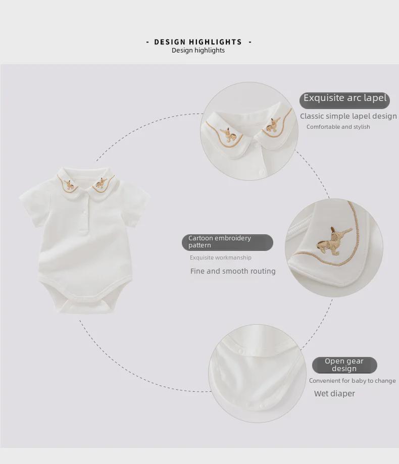 Летний комбинезон Nordic Trojan Baby: Легкий комбинезон для новорожденных с короткими рукавами