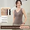Women's Fleece-Lined Seamless Vest with Bra Pads - Slimming Winter Warmth