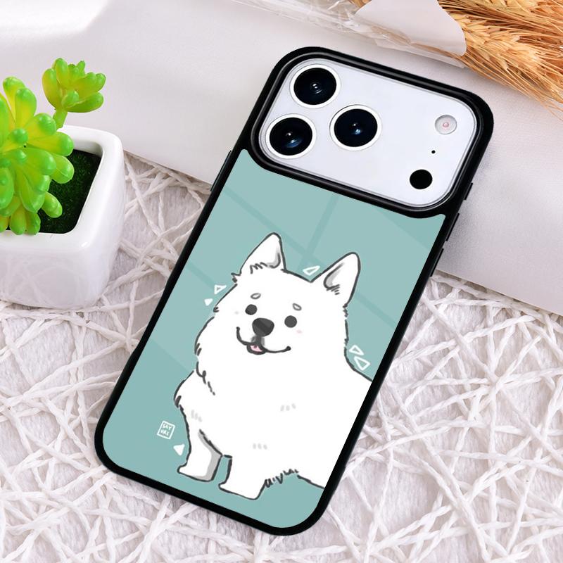 Ударопрочный чехол для телефона с изображением щенка самоеда для iPhone 17 Air 16e 15 11 12 14 13 Pro Max Чехол Coque