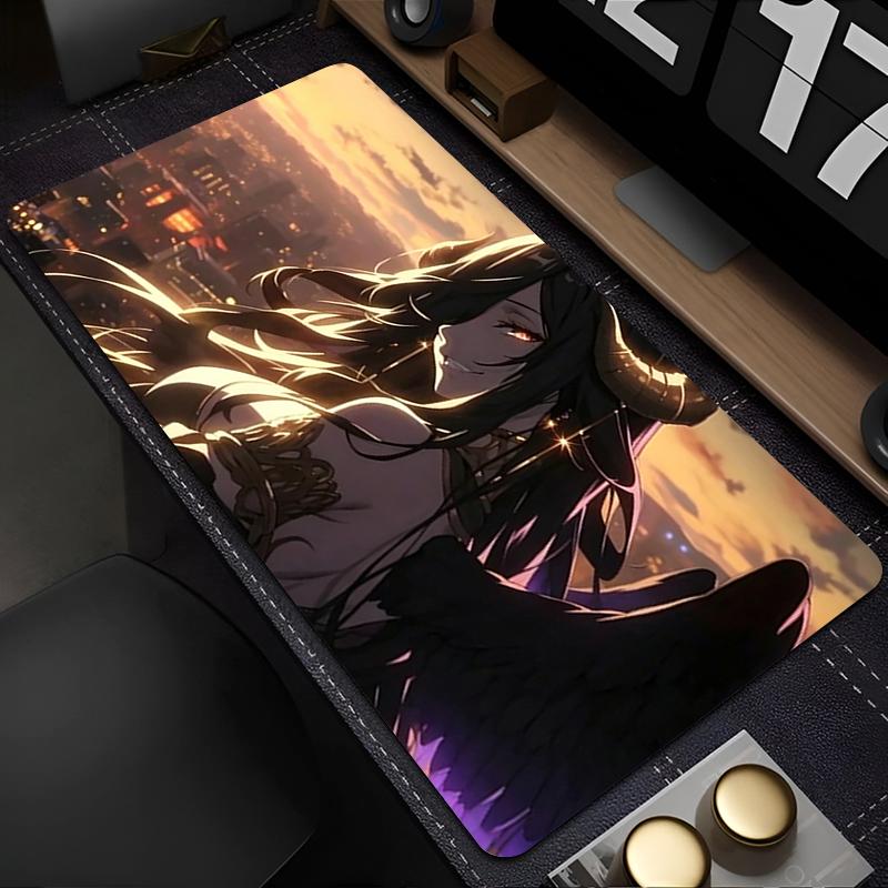 Коврик для мыши Игровой коврик для мыши Аксессуары для ПК O-overlord Альбедо Большой коврик для стола Милый аниме-коврик для мыши Компьютерный геймер Расширенный коврик для мыши