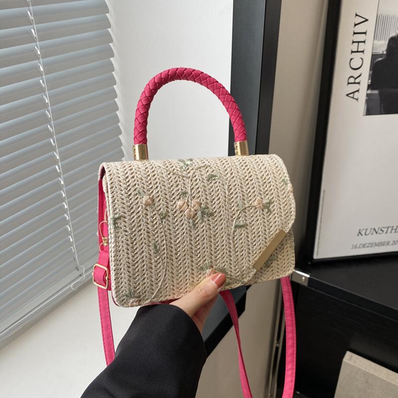 Повседневные соломенные плетеные сумки женские летние пляжные квадратные маленькие свежие сумки новые женские дорожные кошельки сумки через плечо сумка-мессенджер