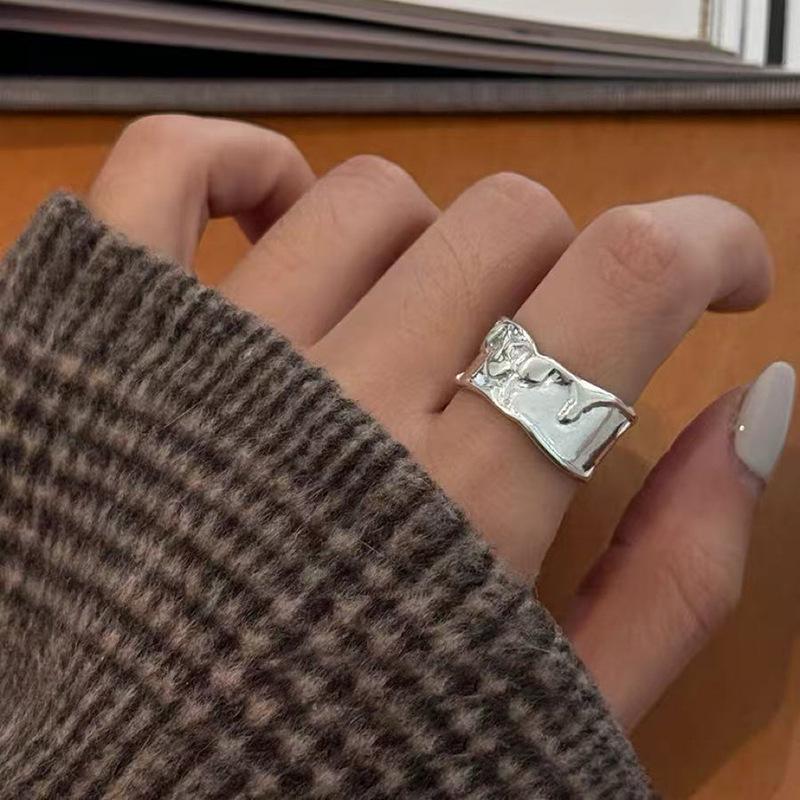 Цветочное кольцо из стерлингового серебра для женщин - Высококачественный дизайн с открытым соединением для осени/зимы