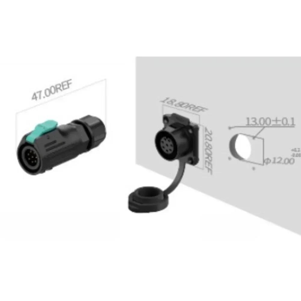 1set 7-pin, 8-pin Mother Seat And LP12 Connector Waterproof LP12 Connector Power Sensor 7-8P For LED Lighting Electronic Devices