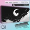 HYBXAXC Mouse Pad Black White NonPolar Table Mat Extra Keyboard Mousepad Thickened Customizable Game Mat Home Office Tablecloth
