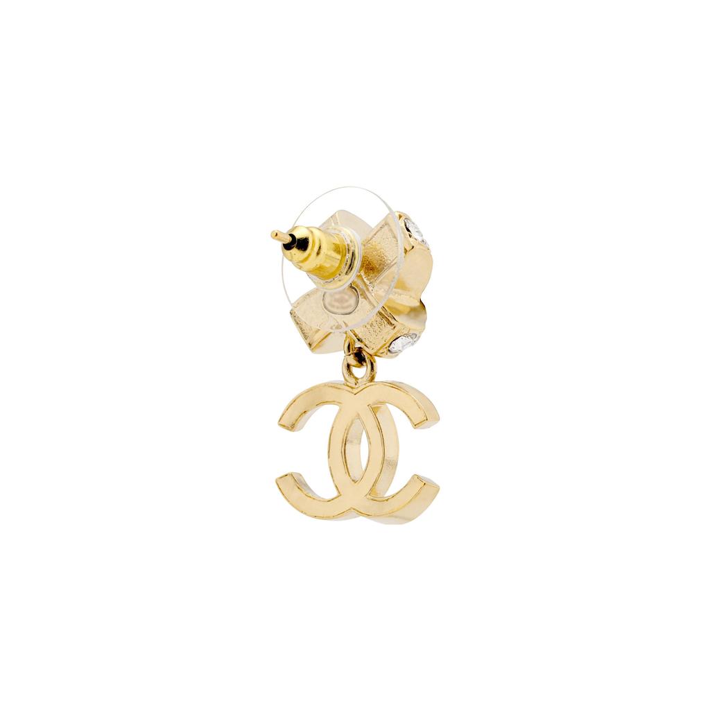 Chanel Chic Bow Diamond Double C Earrings Women earrings Gold ABA525-B10566-NN170