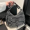 Women's Denim Large Capacity Shoulder Bag Denim Tote Bags Adjustable Long Strap Crossbody bags Fashion Travel Handbags