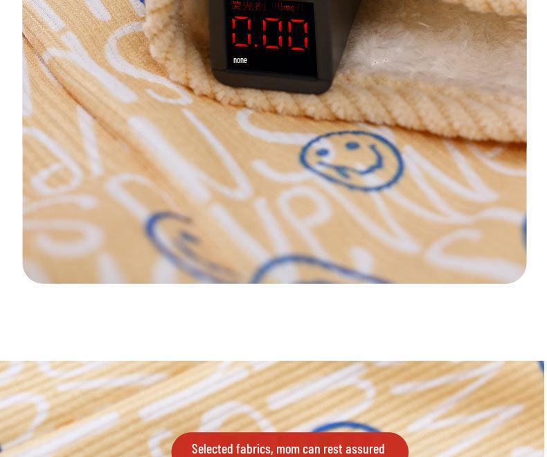 Двусторонний утепленный детский теплый слюнявчик для осени и зимы - фартук с длинным рукавом для защиты от грязи для детей