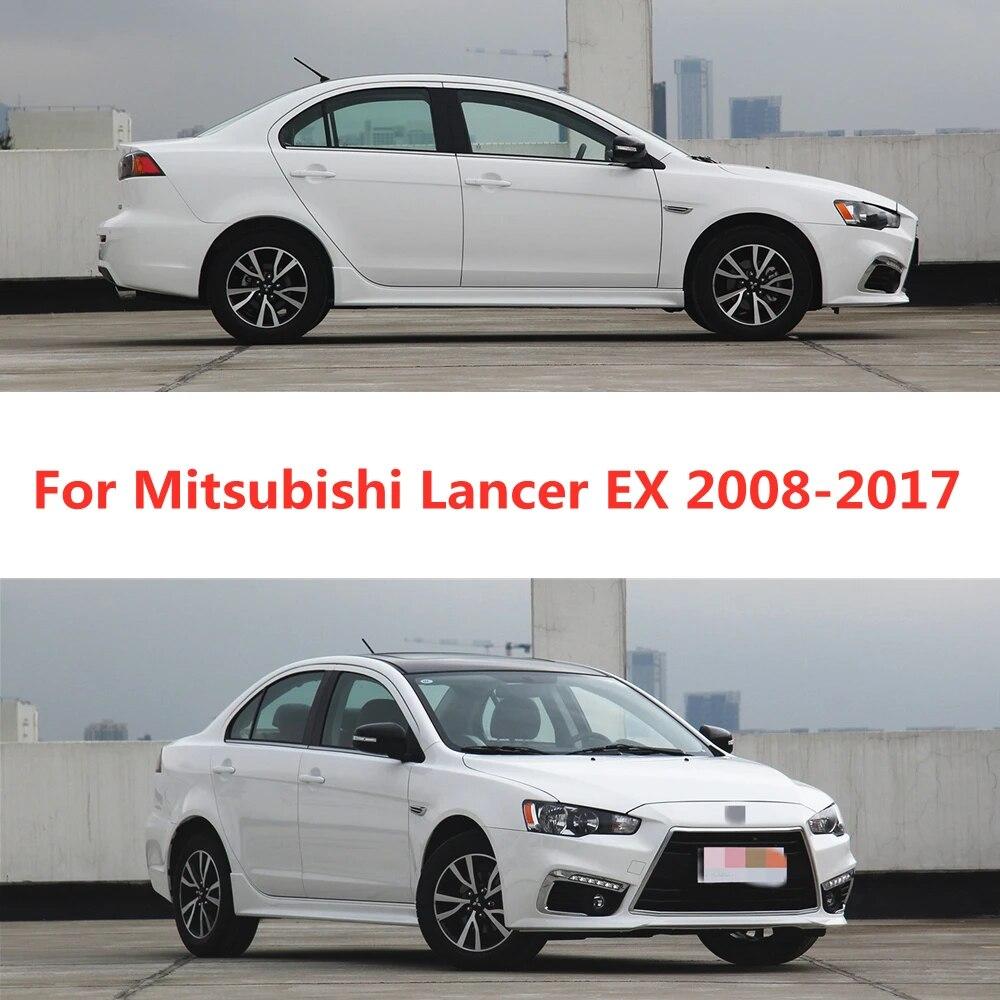4Pcs Black Acrylic Car Window Wind Deflectors Tinted Awning Shield Rain Sun Snow Shelters For Mitsubishi Lancer EX 2008-2017
