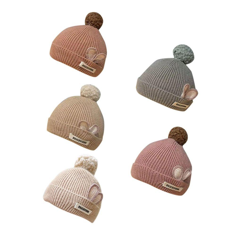 Толстые Зимние Осенние Шапки-Бини Теплые Детские Шапки для Малышей Вязаная Детская Шапка для Новорожденных Младенцев