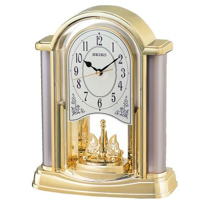 Часы Seiko Clock Настольные часы Аналоговые вращающиеся украшения Золото BY418G SEIKO