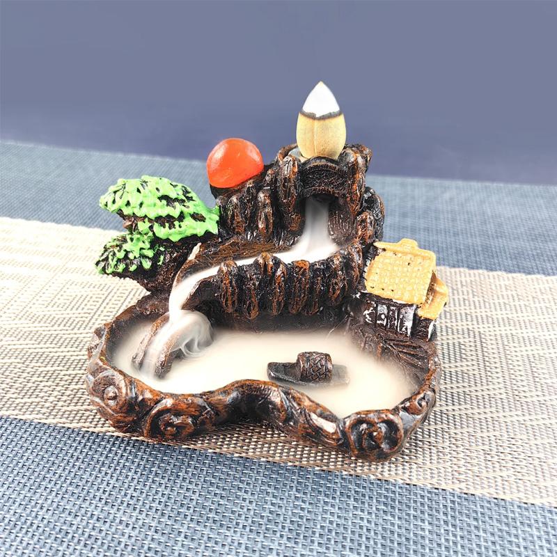 Горы курильницы для благовоний водопад из смолы держатель для благовоний обратный поток кадило орнамент ароматерапия украшения офис домашний декор