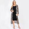 Sexy Sequin Perspective Long Sleeve Maxi?Coat Gown Cardigan