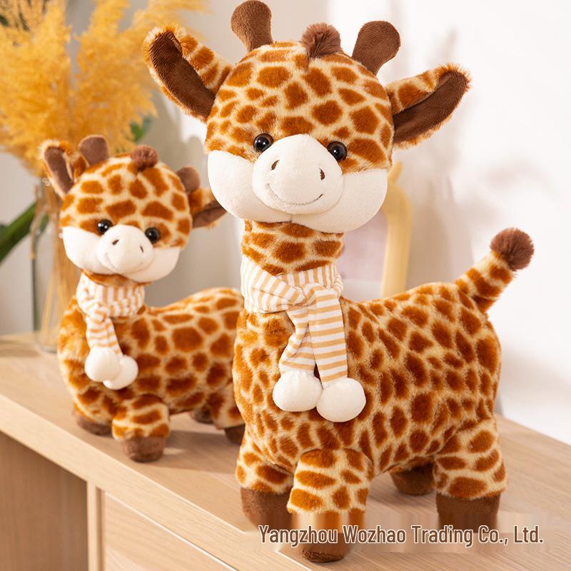Cross-border Giraffe Plush Toy: Cute Zoo Animal Stuffed Pillow for Kids