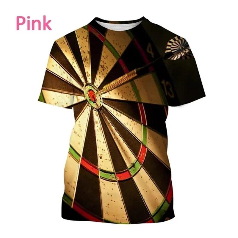 Мужская футболка с коротким рукавом и рисунком дартс, повседневная модная игра в стиле Харадзюку, уличная одежда с 3D принтом, топ Ropa Hombre