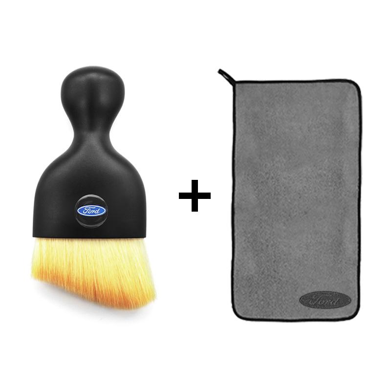 Полотенце из микрофибры для мойки автомобиля Щетка для пыли автомобиля Щетка для чистки для Ford Mustang Focus3 2 Transit Ecosport Edge Fiesta Инструмент для чистки автомобиля