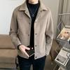 Men's Slim Woolen Lapel Jacket - Trendy Autumn Coat