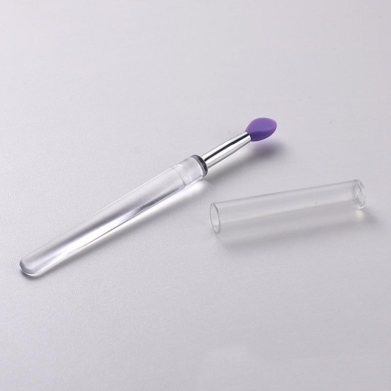 Silicone Lip Brush With Cover Soft Multifunctional Lip Mask Applicator Lipstick Lipgloss Portable Travel Makeup Brushes Reusable