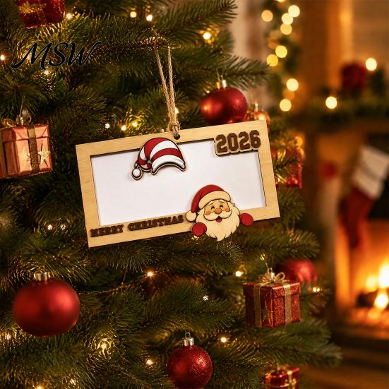 Hanging Ornament for Cash Gifts Wooden Christmas Money Holders Cash, Holiday Gift Creative Holder Ornaments Xmas Tree, Home Party Supplies