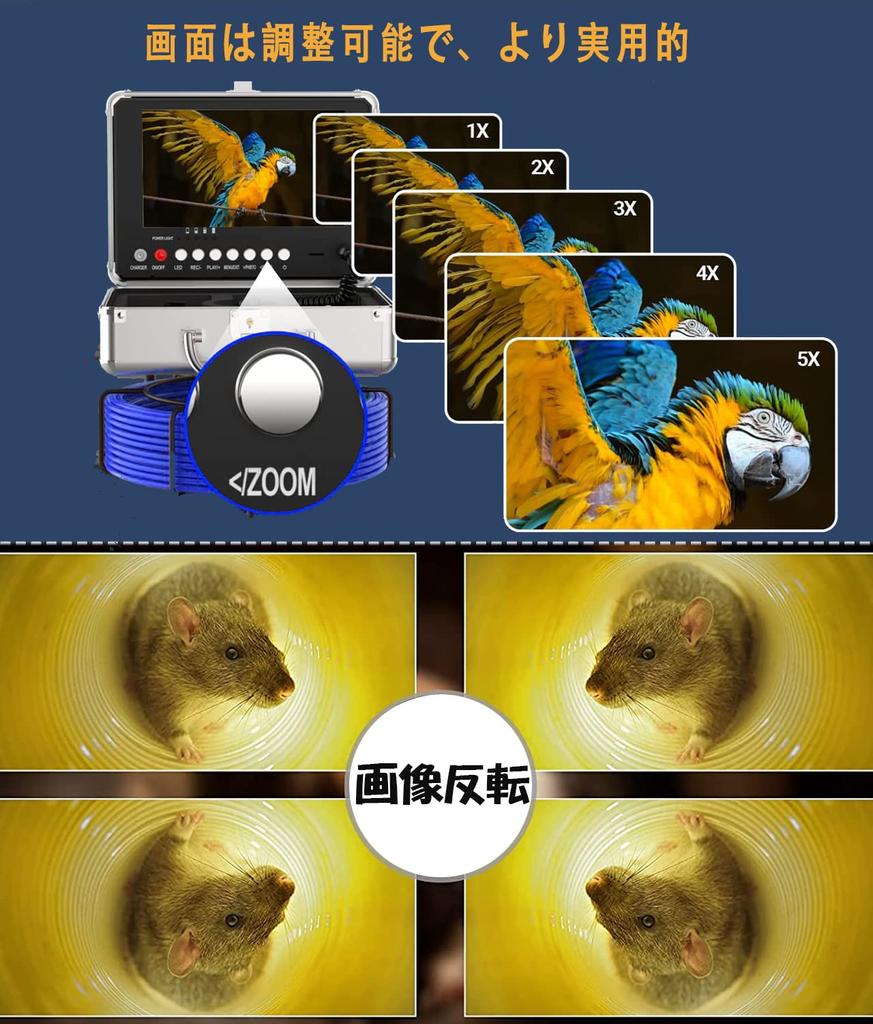 HBUDS Инспекция дренажных труб Сантехника Фото и запись 16G 20m HD Промышленная канализация IP68 Труба Легко для фиброскопа Змея Светодиодный светильник с регулируемым воздухом