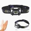 Mini USB Rechargeable LED Head Lamp Body Motion Sensor Bicycle Head Light Outdoor Flashlight