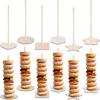 Wooden Doughnut Holder Dessert Display Rack Dim Sum Bread Sales Rack Donut Stand Birthday Party Wedding Table Decoration