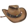Ковбойская соломенная шляпа с кисточками, солнцезащитная шляпа от солнца, этническая ветрозащитная шляпа для пляжа в стиле ins