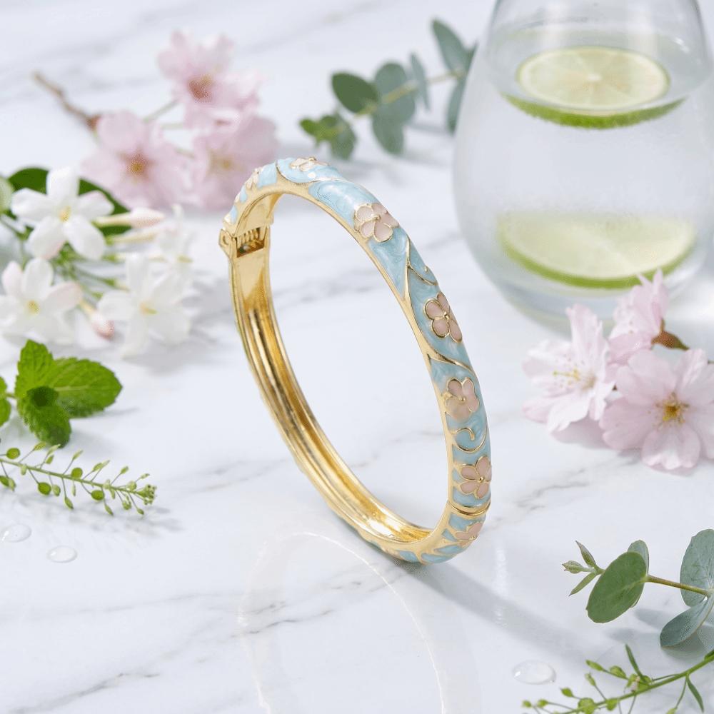 Cloisonne Enamel Enamel Dropped Glaze Bangle Vintage Oil Drop Bracelet Women's Gift