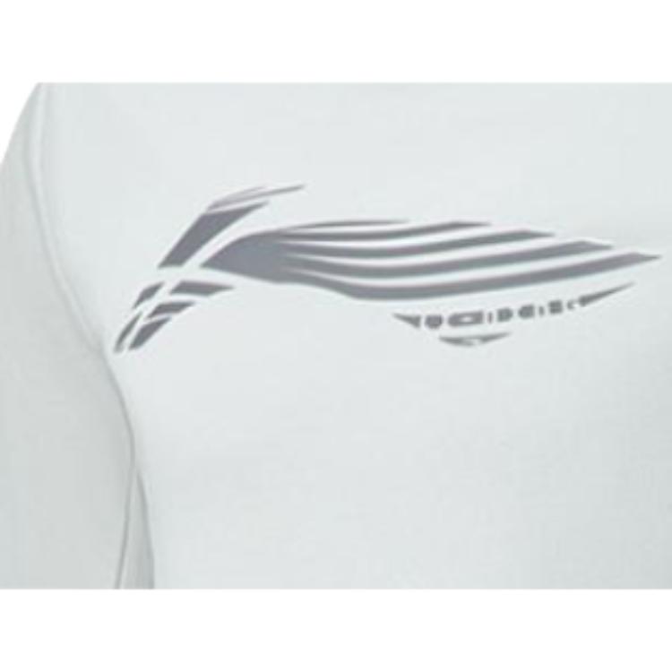 Li-Ning Теплый флисовый свитер Fitness Series с круглым вырезом и длинным рукавом, мужская толстовка River-Stone-Gray AWDTA63-4