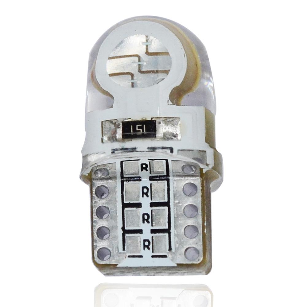 10X Auto T10 Led Cold White Blue Pink 194 W5W LED 168 COB Silica Car Super Bright Turn Side License Plate Light Lamp Bulb DC 12V