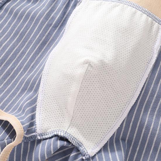 Men Boxer Briefs Mid-rise Elastic Waistband Shorts Underwear Striped Print Patchwork Color U-Convex Panties