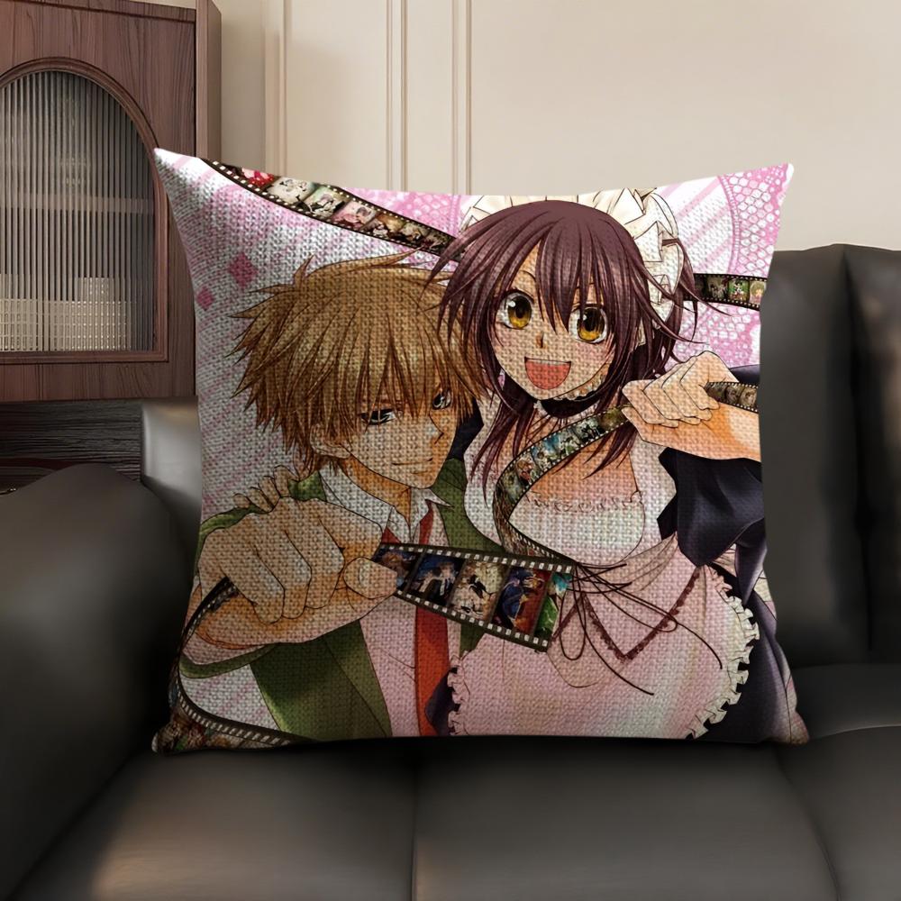 Любимый Аниме MMaid Sama Наволочка Натуральный Лен Органическая Ткань Двусторонний Принт Диван Домашний Декор Дышащий