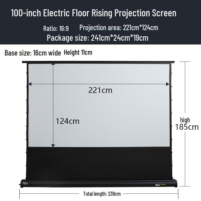 Smart Electric Floor-Rising 4K Projection Screen