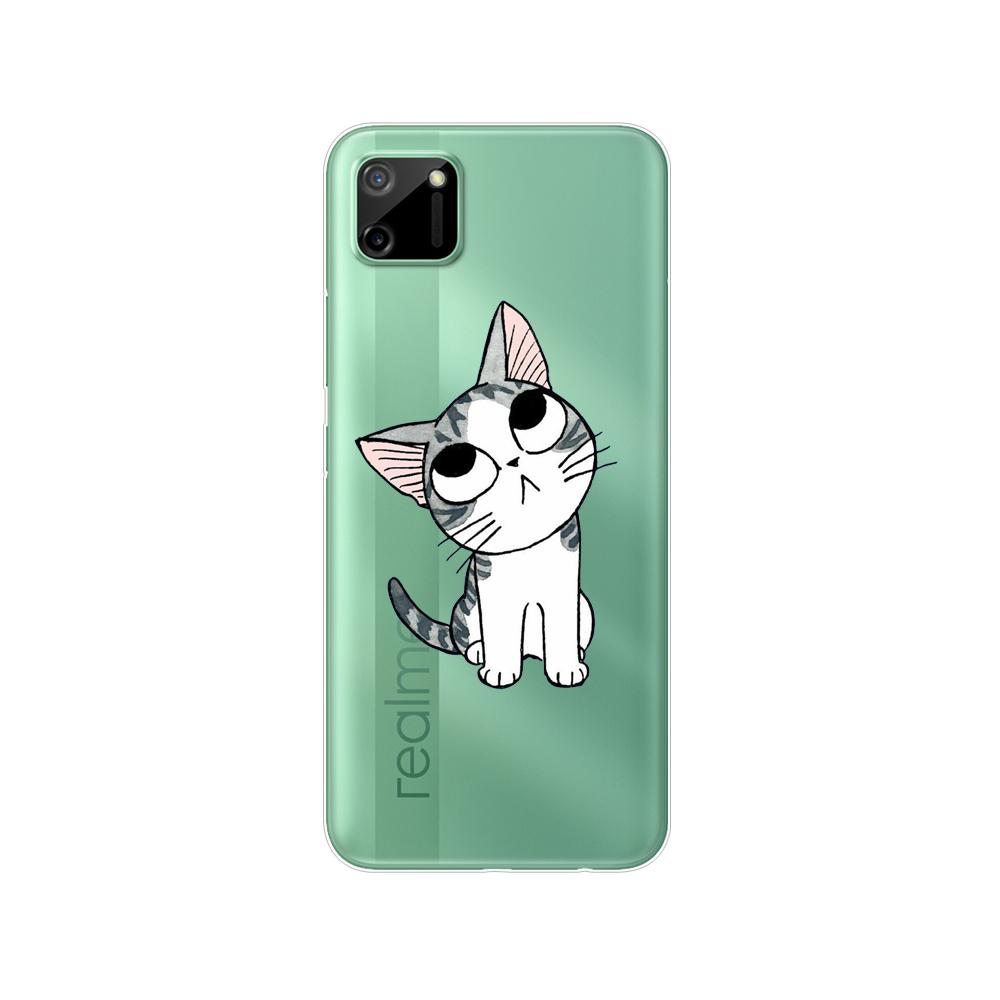 Для Realme C11 2021 2020 силиконовый чехол из ТПУ на заднюю панель телефона, чехол для OPPO RealmeC11 C 11, мягкий чехол RMX3231 RMX2185, бампер 6,5 дюйма