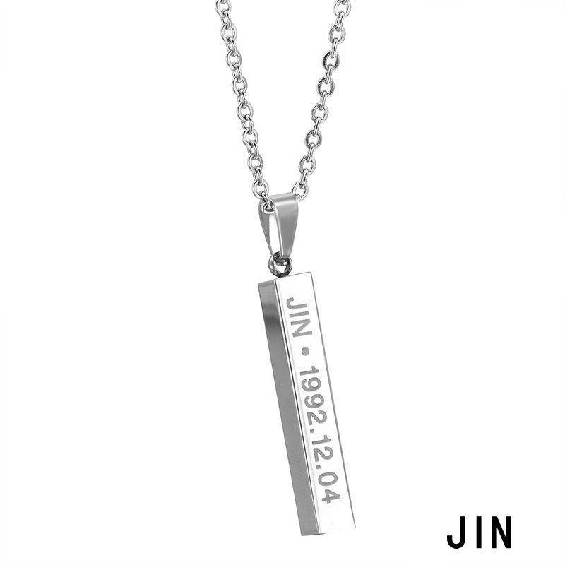 Bangtan Boys Themed Jewelry Stainless Steel Long Chain For Women And Teens